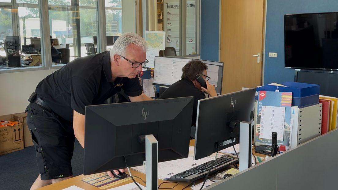 Mark Kuzee aan het werk in Zeeland